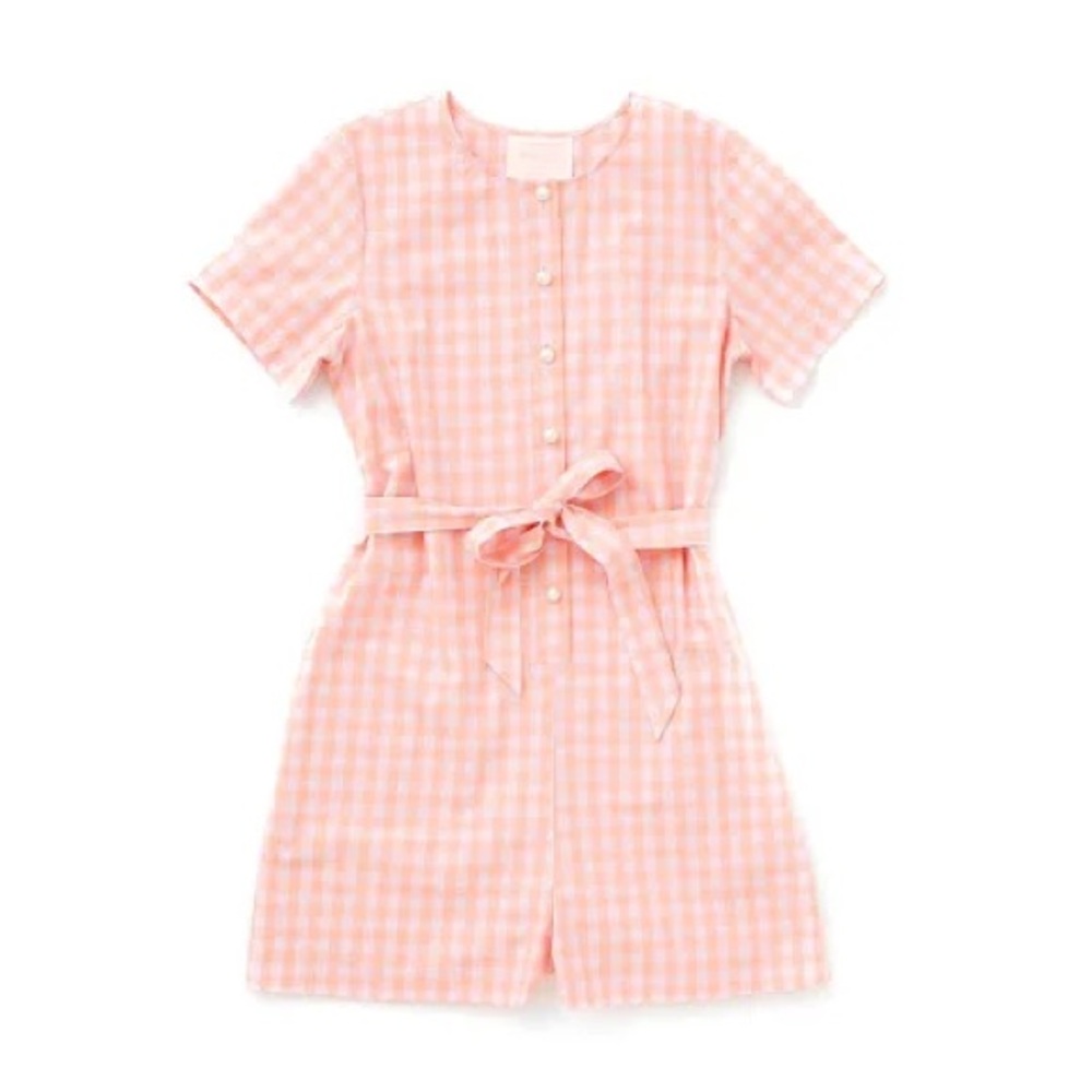 ban.do - Pink Gingham Romper